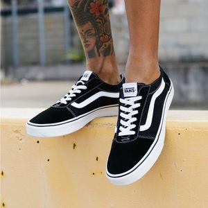 Vans mens ward shoes black/white